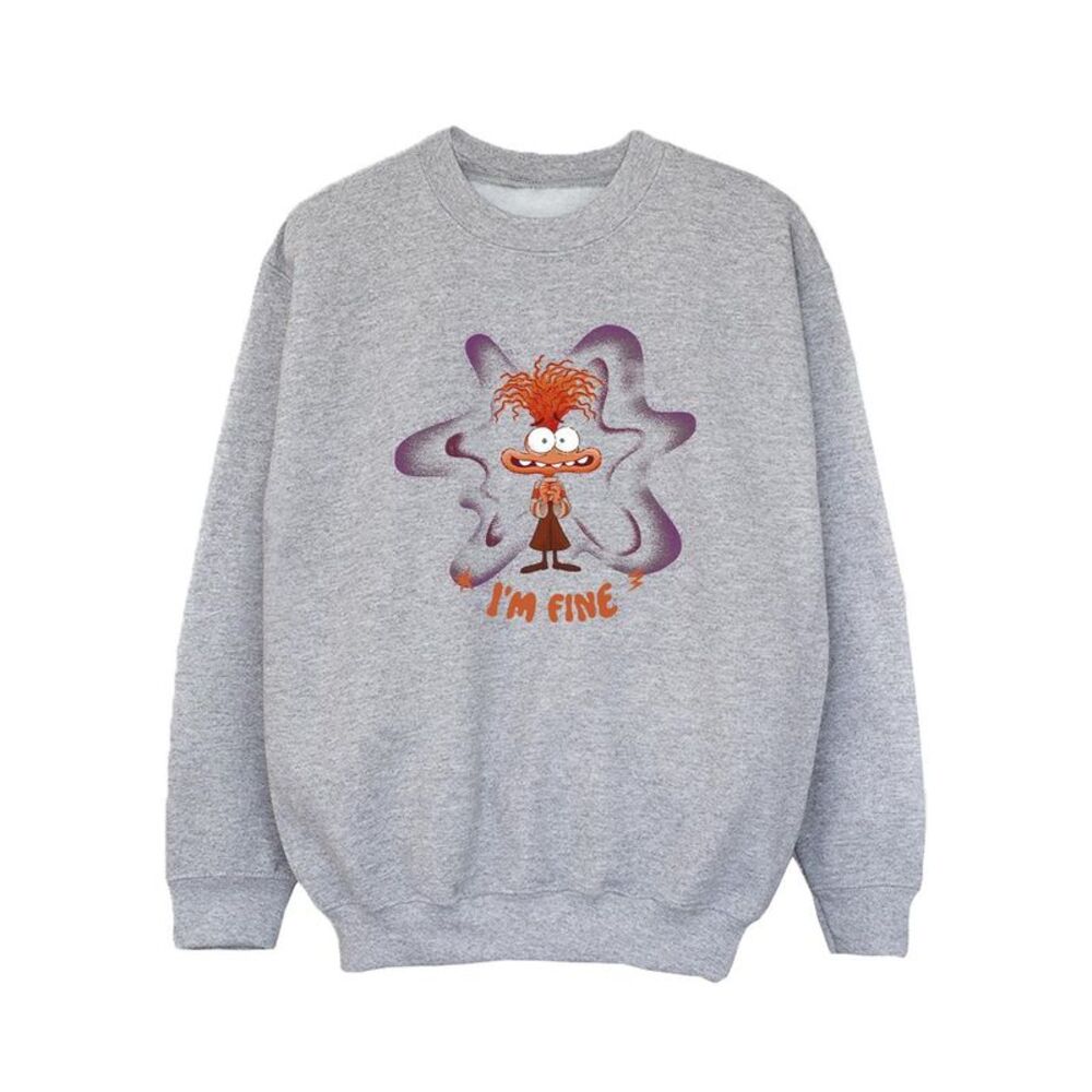 Inside Out 2 Girls I�'m Fine Sweatshirt / Sport Grey